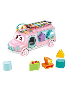 Buy Baby Toys Musical Bus Play And Learn Educational Activity Toy For Montessori For Babies Infant Age - 3-6-9 Months in Saudi Arabia