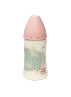 Buy Anatomical Pink Bunny Feeding Bottle 270 ml in UAE