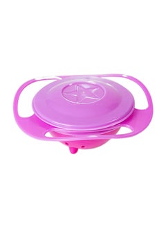 Buy Gyro Bowl, 360 Degree Rotation, Spill Resistant, With Lid, Toddler Baby Kids Children, Red in UAE