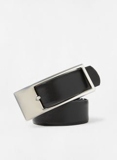 Buy Faux Leather Belt Black in Saudi Arabia
