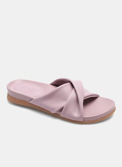 Buy Slip-On Flat Sandals Lilac in UAE