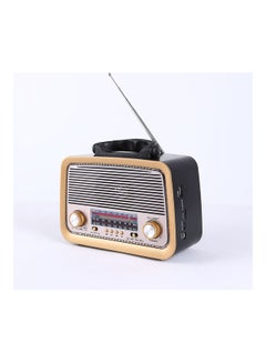Buy Portable Retro FM/AM/SW 3 Band With Mp3 Player And Bluetooth Radio YS-3199BT Black in Saudi Arabia