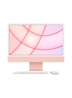 Buy iMac All In One Desktop With 24-Inch Retina 4.5K Display: M1 Chip With 8‑Core CPU And 8‑Core GPU Processer/8GB RAM/256GB SSD/Integrated Graphics English Pink in UAE