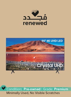 Buy Renewed - 55-Inch Crystal Screen 4K Ultra HD Smart TV With Built In Receiver UA55TU7000 Black in UAE