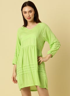 Buy Casual Mini Dress Green in Saudi Arabia