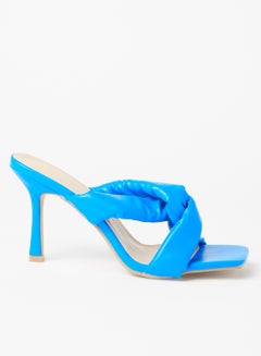 Buy Knotted Strap Sandals Blue in Saudi Arabia