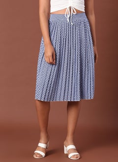 Buy Printed Midi Skirt Multicolour in UAE