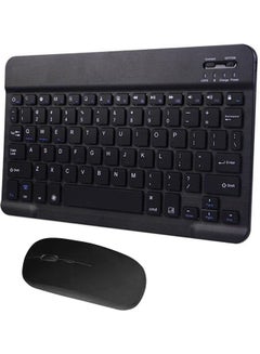 اشتري Rechargeable Tablet Wireless Keyboard and Mouse Black في الامارات