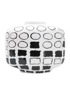 Buy Modern Design Ceramic Vase Unique Luxury Quality Material For The Perfect Stylish Home N13-001 White/Black 41 x 22.5 x 33.5cm in Saudi Arabia