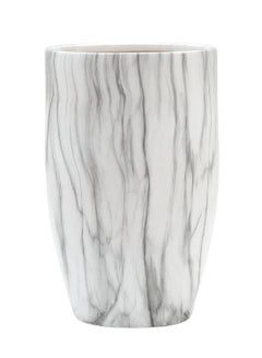 Buy Natural Marble Design Ceramic Vase Unique Luxury Quality Material For The Perfect Stylish Home N13-026 White in Saudi Arabia