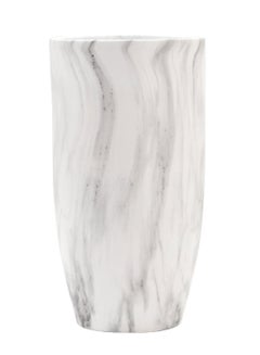 Buy Natural Marble Design Ceramic Vase Unique Luxury Quality Material For The Perfect Stylish Home N13-027 White in Saudi Arabia