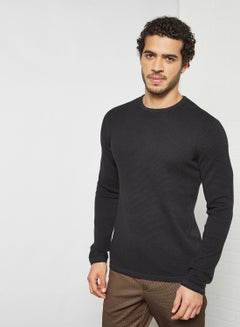 Buy Basic Knit Sweater Black in UAE