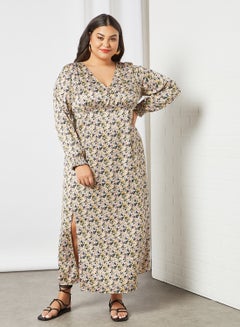 Buy Curve Printed Maxi Dress Multicolour in Saudi Arabia