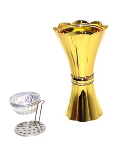 Buy Classic Incense Burner Gold 23.5x14.5x14.5cm in Saudi Arabia