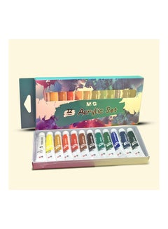 Buy Acrylic Paints - Set Of 12Pcs multicolour in Egypt