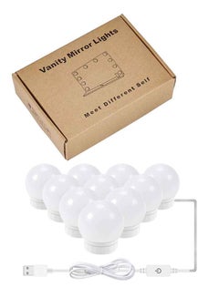 Buy Make up Mirror Lights LED Hollywood Kit Bulbs Wall Vanity Light Dimmable Lights White in Saudi Arabia