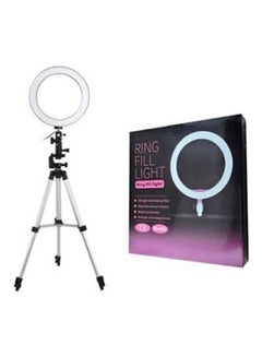 Buy RGB Ring Light Dimmable LED Ring Fill Light Lamp 30cm Color APP Control With Phone Clip For Youtube Selfie Video Live White in Saudi Arabia