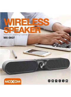 اشتري Super Bass Moxom Wireless Speaker mx-sk07 أسود في الامارات