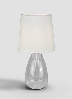 Buy Bouteille Glass Table Lamp Unique Luxury Quality Material for the Perfect Stylish Home LT4100 Clear/Off White 23 x 45.5 Clear/Off White in UAE