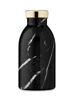 Buy Marble Print Clima Double Walled Insulated Stainless Steel Water Bottle Black 7.3 x 15cm in UAE