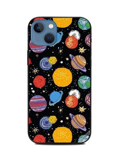 Buy Space Doodles Printed Protective Case Cover For Apple iPhone 13 Multicolour in Saudi Arabia