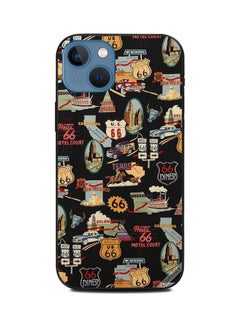 Buy Travel Tags Printed Protective Case Cover For Apple iPhone 13 Multicolour in Saudi Arabia