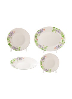 Buy 19-Piece Dinnerware Set Green/White 33x26cm in Saudi Arabia