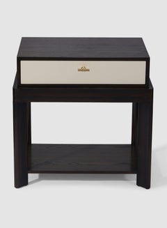 Buy Bedside Table Luxurious - Size 610 X 435 X 600mm Wood Brown/Black Nightstand Comdina - Bedroom Furniture in UAE