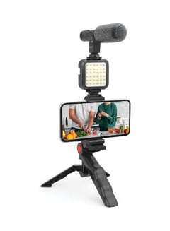 Buy Smartphone Vlogging Kit With Tripod Stand Black in UAE