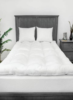 Buy Fiber Sheet Mattress Topper Combination White 90x195cm in Egypt