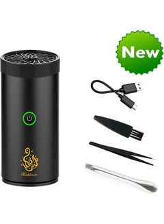 Buy USB Type-C Power Rechargeable Incense Burner Black 14x6x6cm in UAE