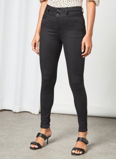 Buy High-Waist Pants Black in UAE