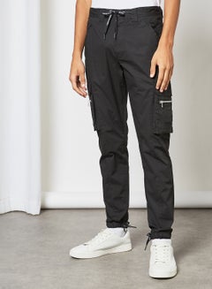 Buy Slim Fit Cargo Pants Black in UAE