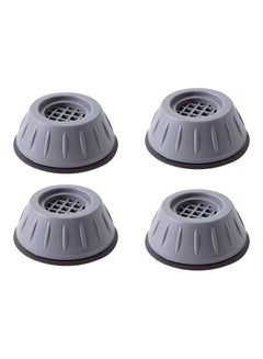 Buy 4-Piece Washing Machine Feet Pads Grey 10x10x4cm in Saudi Arabia