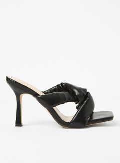 Buy Knotted Strap Sandals Black in Saudi Arabia