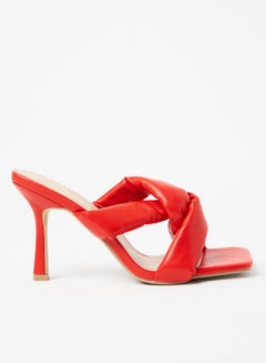 Buy Knotted Strap Sandals Red in Saudi Arabia