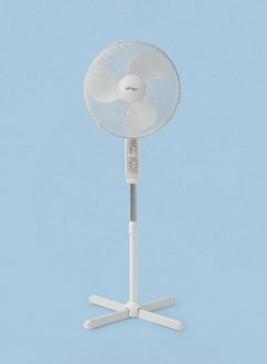 Buy Pedestal Stand Fan - 45 W 16 Inch With Remote Controller 45.0 W DREF-FS-40H White in UAE