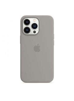 Buy Protective Silicone Case Cover For iPhone 13 Pro (6.1 inch) Grey in UAE