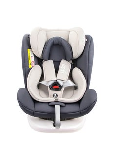 اشتري GYRO Baby Car Seat for Child Group 0+/1/2/3 (0-36 kg/0-12 Year) ISOFIX+ Top Tether Rotation 360° Grey في الامارات