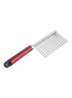 Buy Chip Dough Vegetable Carrot Blade Potato Crinkle Wavy Cutter Slicer Stainless Kitchen Accessories Tools Red 25.7  x  9.2  x  7.5cm in Saudi Arabia