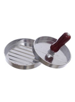 Buy Stainless  Burger Presser With Wooden Handle Silver 13  x  12.2  x  4cm in Saudi Arabia