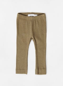 Buy Infant Ribbed Leggings Brown in UAE