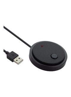 Buy Wired USB Desktop Omnidirectional Microphone Black in Saudi Arabia
