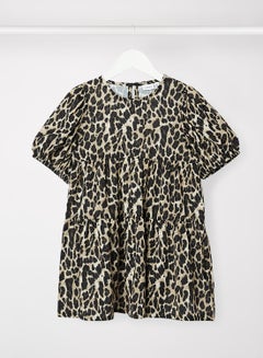 Buy Kids/Teen Leopard Print Dress Brown in Egypt