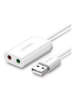 Buy Usb 2.0 External Sound Adapter White in Egypt