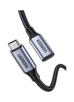 Buy Usb-C Male To Usb-C Female Gen2 Alu Case Braided Extension Cable 1M Dark Grey in Egypt