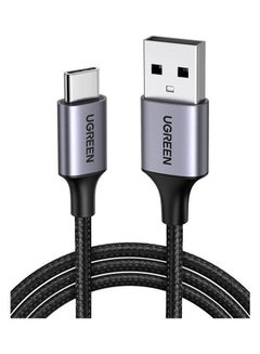 Buy USB-A 2.0 to USB-C Cable Nickel Plating Aluminum Braid 1m Black in Saudi Arabia