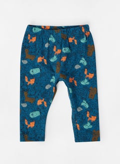 Buy Baby Animal Print Leggings Blue in Saudi Arabia