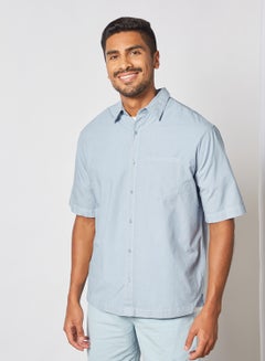 Buy Relaxed Fit Shirt Blue in Saudi Arabia