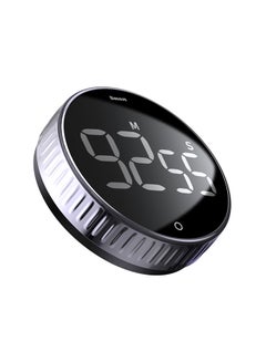 Buy Magnetic Heyo Rotation Countdown Timer Kitchen Timer Countdown LCD Digital Timer, Good Timing Helper for Home and Work Scenarios Black in UAE